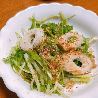 5分で副菜！水菜とちくわ胡麻和え